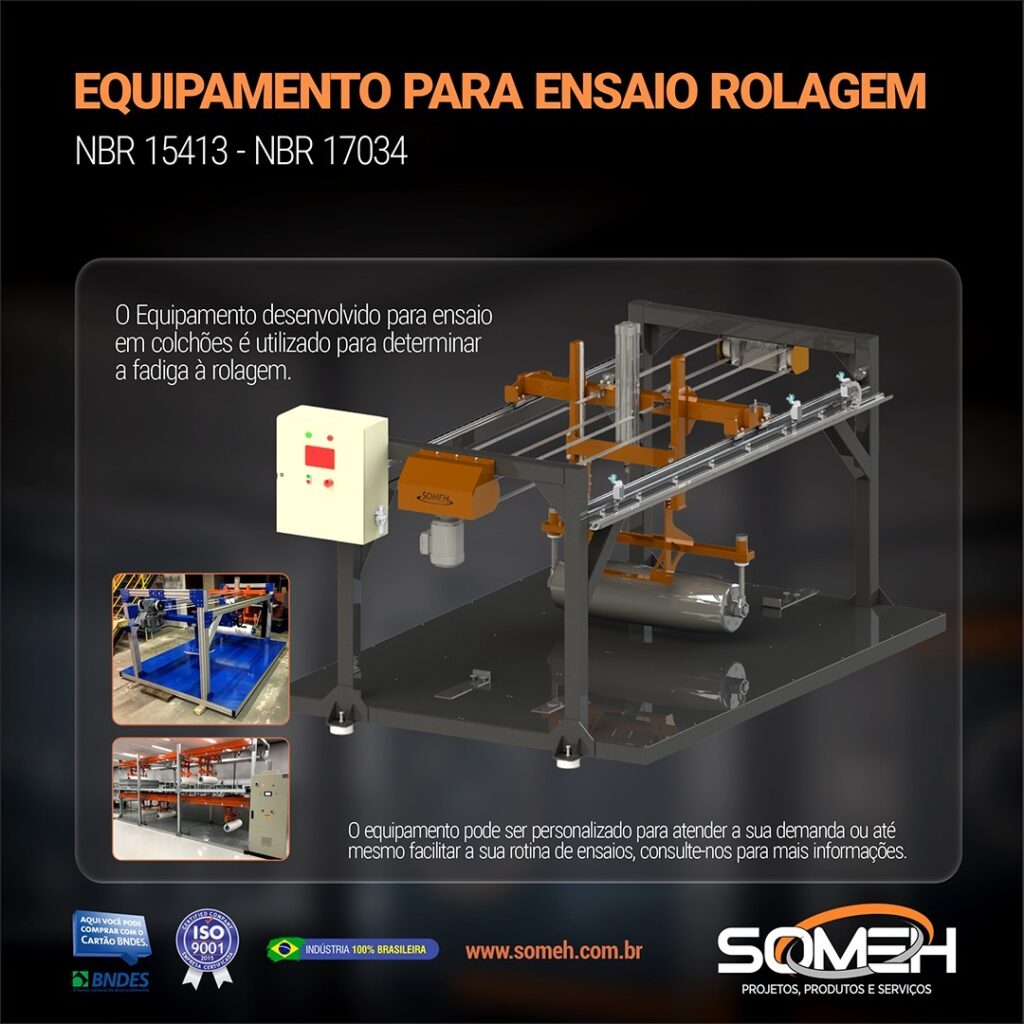 ENSAIO DE ROLAGEM E INDENTAÇÃO EM COLCHÃO