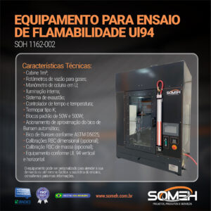 CÂMARA DE FLAMABILIDADE – UL 94 ITEM 5