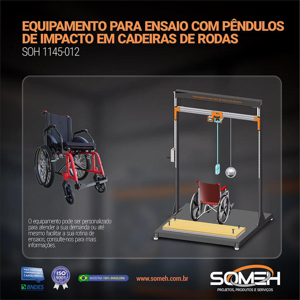 SOH 1145-012 Equipamento para ensaio de queda em caderias de rodas feed