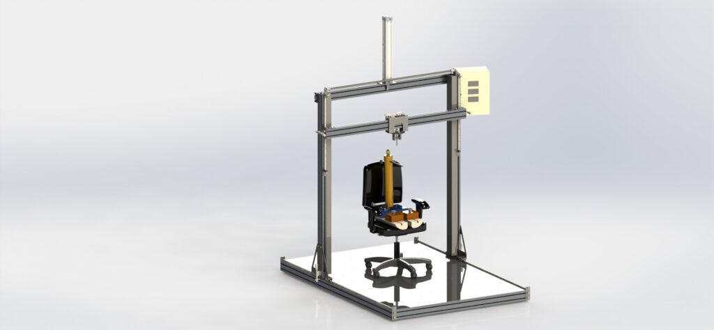 MÁQUINA DE MEDIÇÃO EM CADEIRAS NBR 13962 ITEM 3.3.3