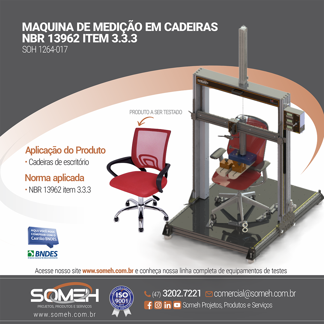 SOH 1264 017 Maquina de medição em cadeiras NBR 13962