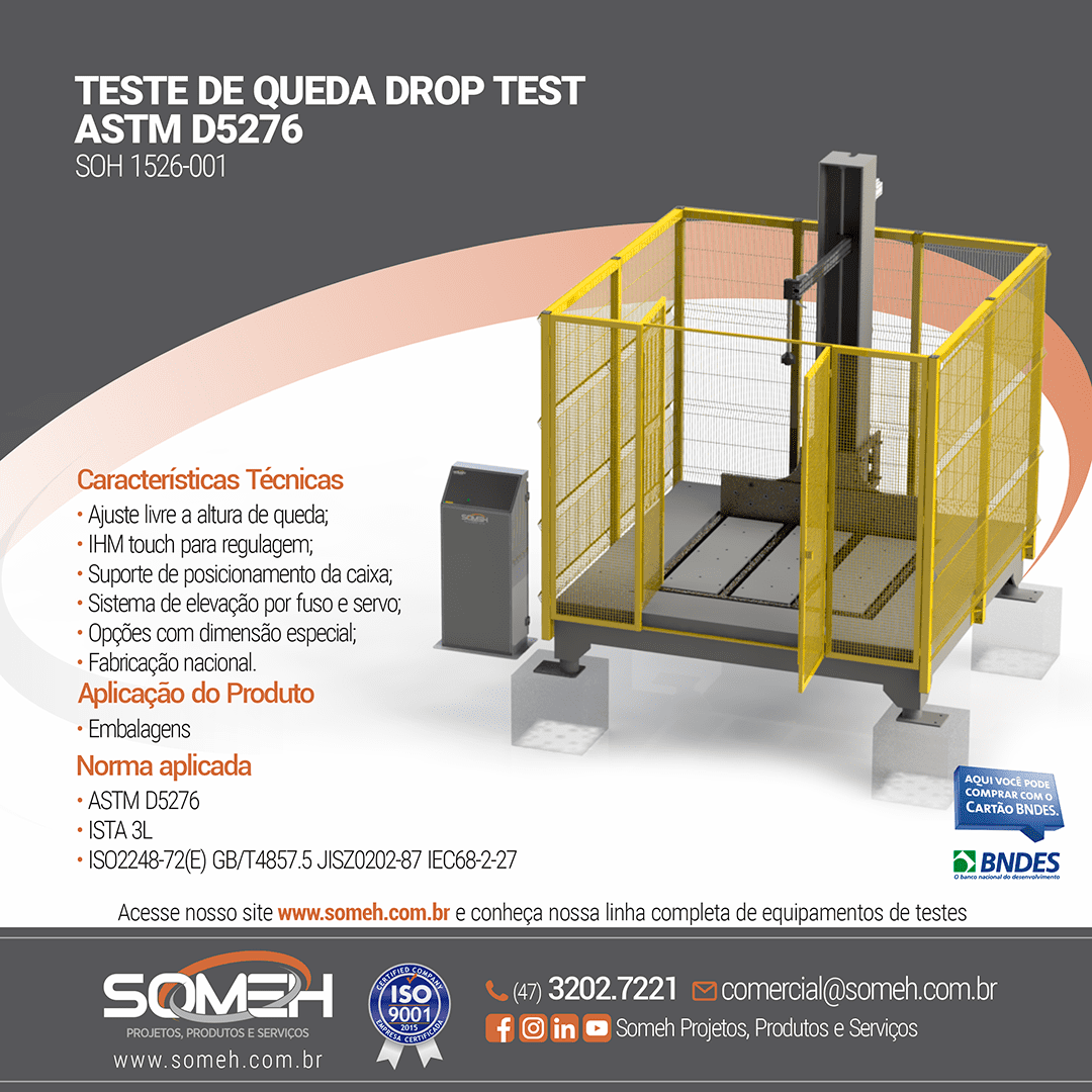 TESTE DE QUEDA DROP TEST ASTM D5276 - SOH 1526-001