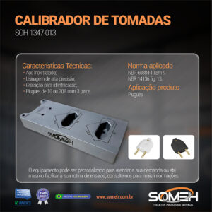 CALIBRADOR DE TOMADAS NBR 14136 – SOH 1347-013