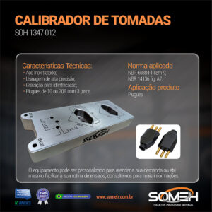 CALIBRADOR DE TOMADAS NBR 14136 – SOH 1347-012