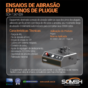 ENSAIOS DE ABRASÃO EM PINOS DE PLUGUE