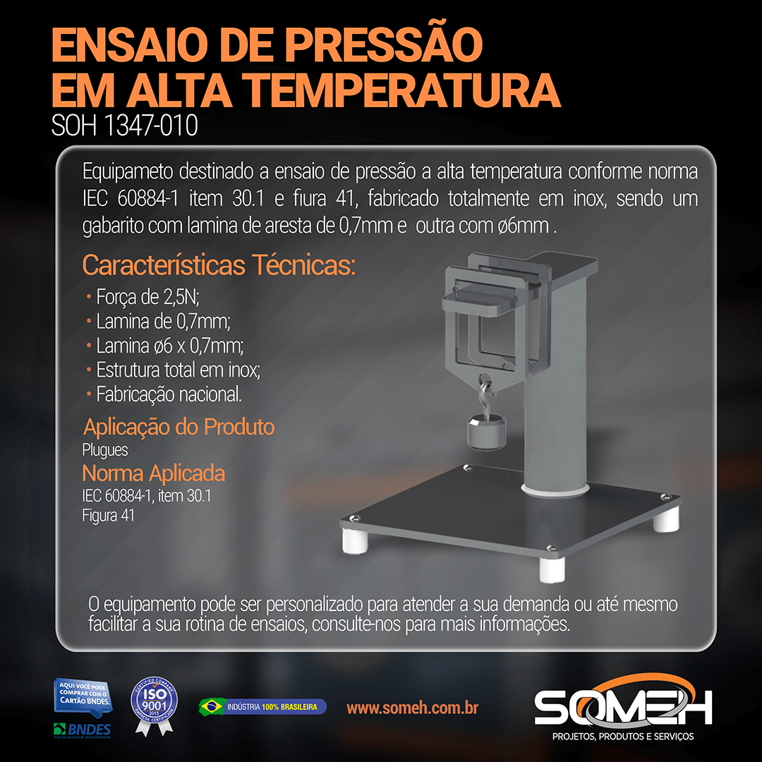 Ensaio de pressão em alta temperatura FEED
