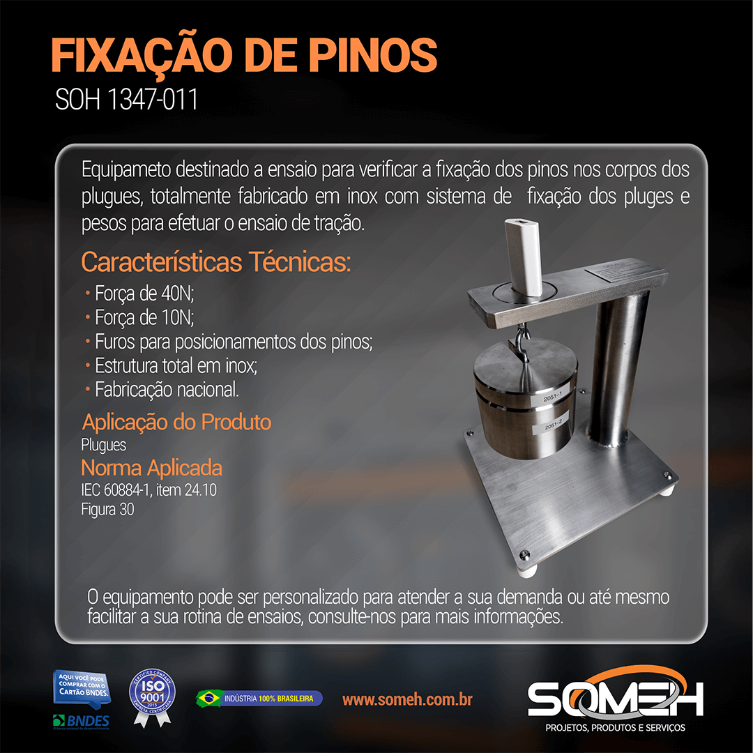 FIXAÇÃO DE PINOS SOH 1347-011 FEED