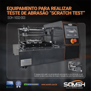 EQUIPAMENTO PARA REALIZAR TESTE DE ABRASÃO "SCRATCH TEST"