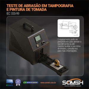 TESTE DE ABRASÃO EM TAMPOGRAFIA E PINTURA DE TOMADA IEC 055-99